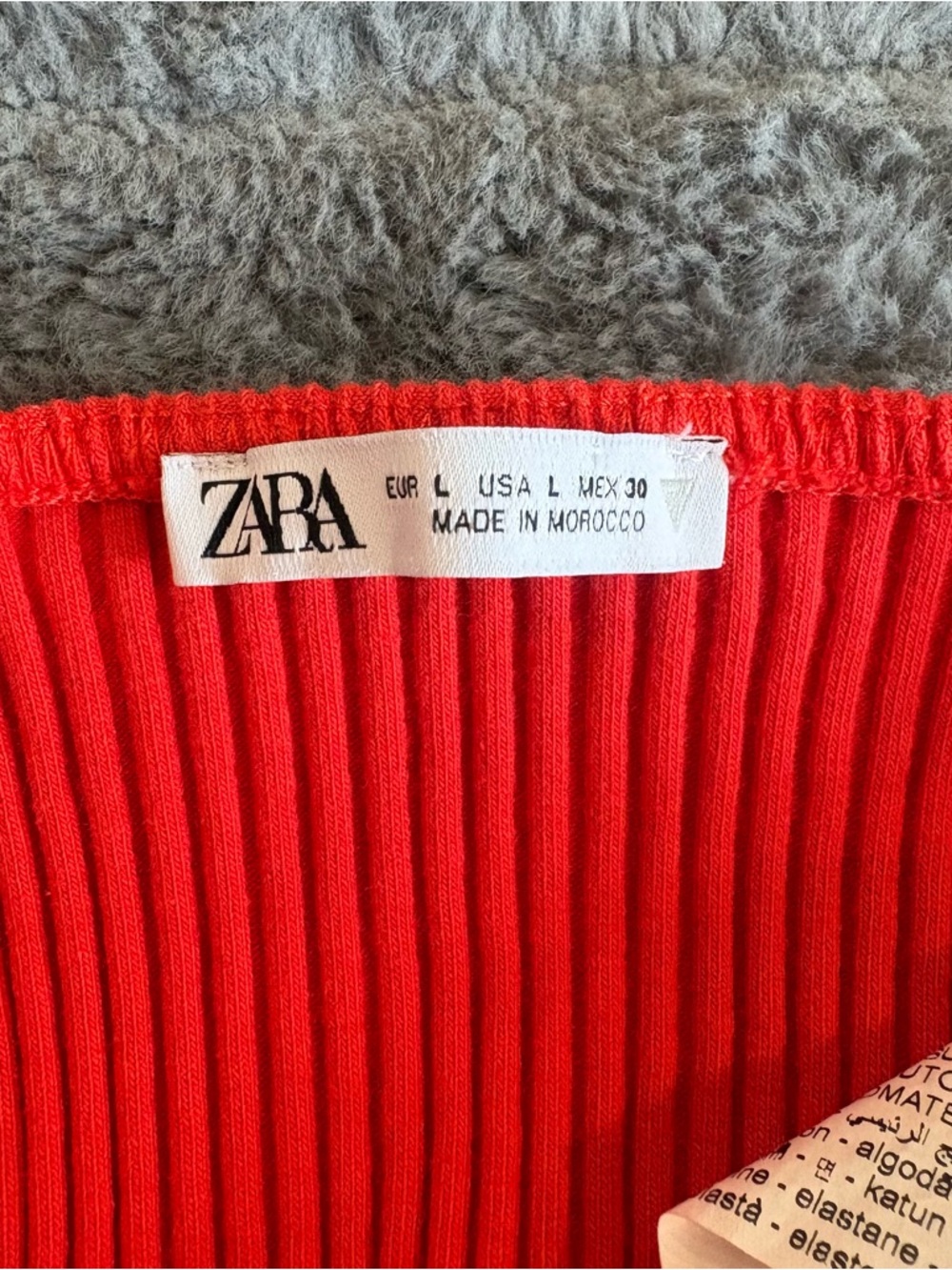 Zara Red Off-Shoulder Ruffle Crop Top - Picture 5 of 9